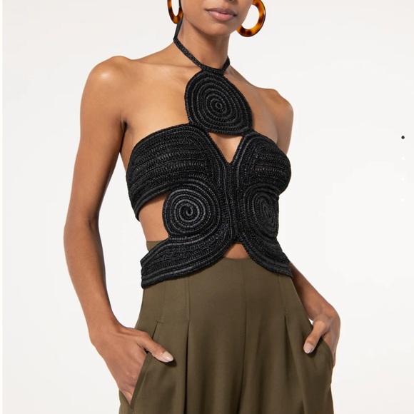 CULT GAIA | Archee Crochet Top | Medium | Black | NWT! - Picture 1 of 3